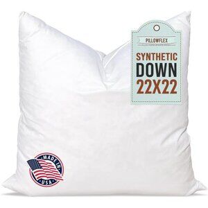 Synthetic Down Pillow Insert - 22x22 Down Alternative, Ultra Soft